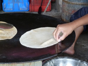 Picture of making chapatis