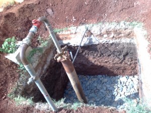 Picture of the method of recharging borewell